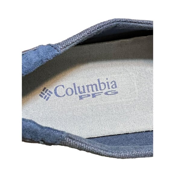 Columbia BL4611-469 Blue Delray Canvas Boat Shoes Canvas Slip On Fishing Sz 10 - Picture 5 of 6
